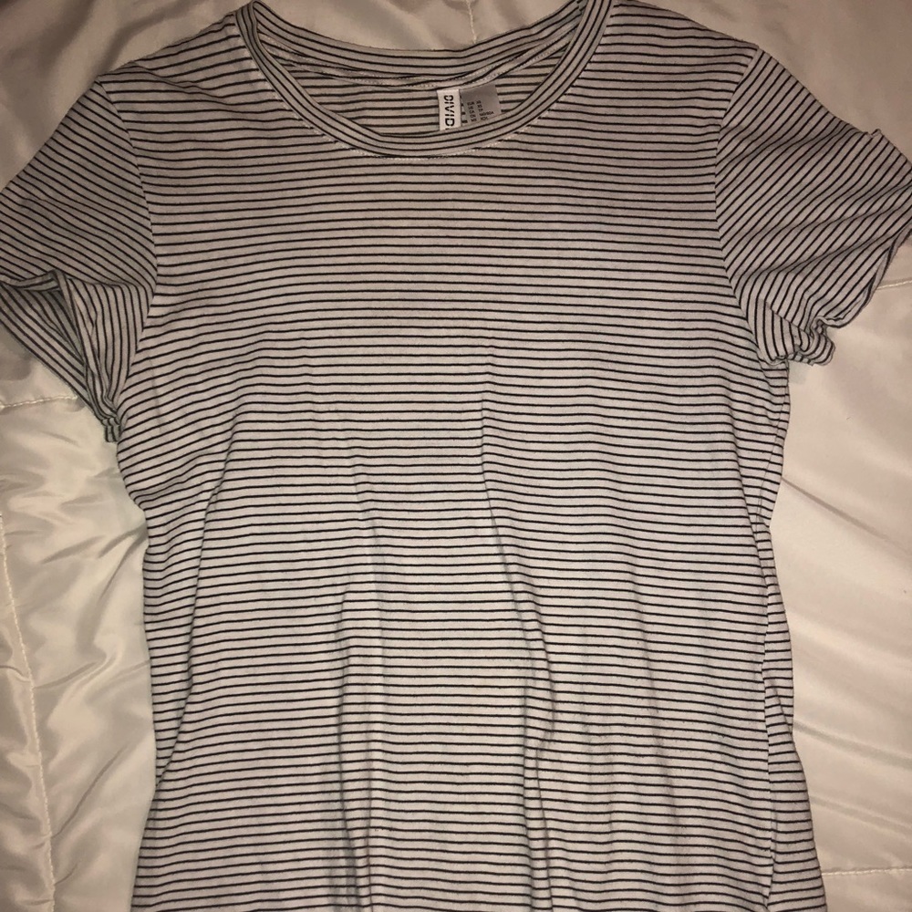Striped T-shirt.